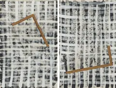 Mischa Kuball, Positiv / Negativ, 1986, Jeweils Dispersion und Collage auf Karton