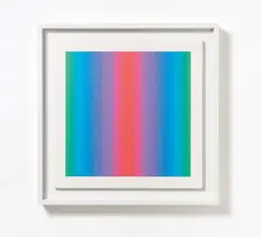 Ohne Titel by Christian Roeckenschuss, Alkydharzfarbe auf Phenapan, sold Jun 2021