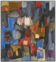 Blühender Garten by Fritz Winter, 1961, Öl auf Leinwand, sold Jun 2021