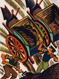 Sybil Andrews, Michaelmas, 1935, Farblinolschnitt auf Japan