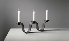 Candlestick by Jean Royere, circa 1946, Painted wrought iron, offered Apr 2014