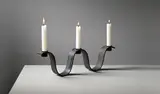 Jean Royere, Candlestick, circa 1946, Painted wrought iron