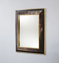 Rare 'Horse guard' mirror by Mathieu Matégot, 1961, Brass, mirrored glass, pony skin, leather, offered Apr 2014