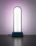 'Asteroid' table lamp by Ettore Sottsass, circa 1968, Coloured methacrylate, fluorescent tube, painted aluminium, chrome-plated metal, sold Apr 2014
