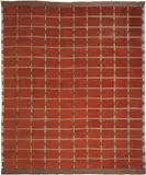 Marta Maas-Fjetterstrom, 'Rutig rod halvflossa (Chequered red half pile)' rug, designed 1938, executed 1946, Handwoven wool on a linen warp