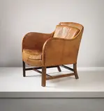 Easy 'Mix' chair, model no. 4396 by Kaare Klint and Edvard Kindt-Larsen, designed circa 1930, executed 1932, Niger leather, Cuban mahogany, sold Apr 2014
