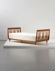 Daybed by Guglielmo Ulrich, 1940s, Walnut, fabric, sold Apr 2014