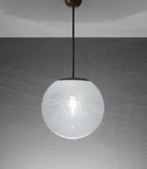 Rare ceiling light, model no. 5258 by Carlo Scarpa, 1931-1935, Filigrana glass, tubular copper, copper, sold Apr 2014