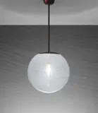 Carlo Scarpa, Rare ceiling light, model no. 5258, 1931-1935, Filigrana glass, tubular copper, copper