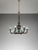Paolo Buffa, Rare six-armed chandelier
