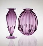 Vittorio Zecchin, Two large vases, circa 1925, Soffiati glass