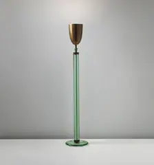Standard lamp by Fontana Arte, 1940s, Glass, brass, painted metal, sold Apr 2014