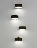 Gino Sarfatti, Set of four wall lights, model no. 255, designed 1966, Painted aluminium, glass