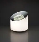Max Ingrand, Table lamp, model no. 2441, circa 1960, Opaque glass, chiselled glass, metal
