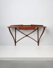 Wall-mounted console by Ico Parisi, circa 1950, Mahogany, mahogany-veneered wood, sold Apr 2014