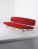 Three-seater sofa, model no. 865 by Ico Parisi, circa 1955, Fabric, painted tubular metal, sold Apr 2014