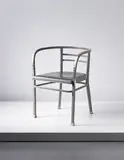 Otto Wagner, Armchair, designed for the Director's Office of the Österreichische Postsparkasse, Vienna, 1906, Painted bent beechwood, painted beechwood, aluminium, leather