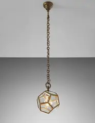 Ceiling light by Adolf Loos, circa 1910, Nickel-plated brass, glass, sold Apr 2014