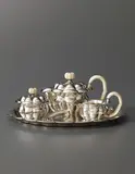 Josef Hoffmann, Tea service, model no. S se 3, 1918, Precious metal, ivory