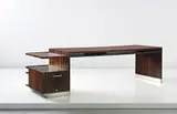 Sven Markelius, Unique and important desk, from the architect's private residence, early 1930s, Macassar ebony-veneered wood, nickel-plated metal