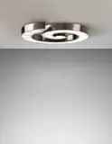 Axel Einar Hjorth, Unique ceiling light, designed for the Tösse bakery, Stockholm, 1930, Nickel-plated aluminium, opaque glass