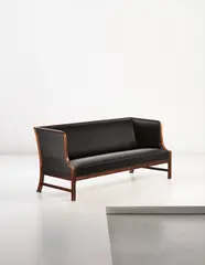 Three-seater sofa by Ole Wanscher, circa 1937, Rosewood, horsehair, sold Apr 2014