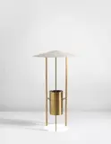 Philip Johnson and Richard Kelly, Standard lamp, designed for the Glass House, New Canaan, CT, circa 1952-1953, Bronze, painted aluminum