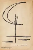 Oscar Niemeyer, Preparatory drawing, for the 'Juscelino Kubitschek Memorial', Brasilia