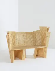 Unique prototype 'Porosity Bench' by Steven Holl, 2008, Digitally-cut bamboo, offered Apr 2014