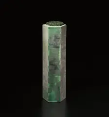 'Green Mist' lidded jar, from the 'Silver Mist' series by Takahiro Kondo, 1990s, Porcelain, gintekisai glaze, glass, sold Sep 2014