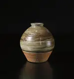 Bernard Leach, Large vase with inlaid design of fish