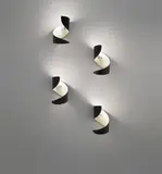 Serge Mouille, Early set of four 'Flammes' wall lights