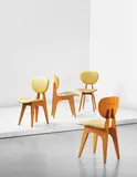 Junzo Sakakura, Set of four side chairs, model no. 3222