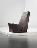 'Wedge Chair Number 1' by Jim Partridge and Liz Walmsley, 2007, Scorched and polished burr oak, sold Sep 2014