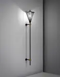 Jean Royere, 'Séville' wall light, circa 1962, Painted iron, brass, opaque glass, painted metal