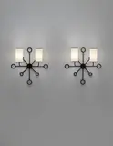 Jean Royere, Rare and important pair of 'Yo-Yo' wall lights