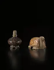 Lidded pot by Séraphin Soudbinine, circa 1925, Stoneware with iron and ash glaze, sold Sep 2014