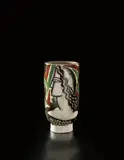 René Buthaud, Footed cylindrical vase with female portrait