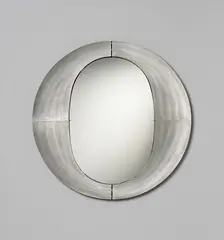 Mirror by Lorenzo Burchiellaro, 1970s, Aluminium, mirrored glass, sold Sep 2014