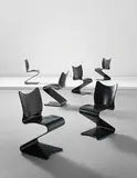 Verner Panton, Set of six chairs, model no. 275, circa 1965, Painted moulded plywood