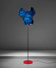 Orsina Sforza, Unique 'Blue Bernini' standard lamp, 2013, Cotton, painted iron, acrylic