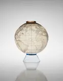 Ernesto Puppo, Rare globe vase, 1936, Engraved coloured glass, coloured glass