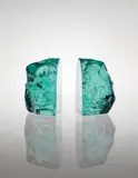 Pair of bookends by Fontana Arte, circa 1960, Chiseled glass, sold Sep 2014
