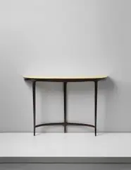 Console by Carlo Enrico Rava, circa 1950, Stained mahogany, marble, sold Sep 2014