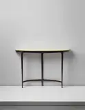 Carlo Enrico Rava, Console, circa 1950, Stained mahogany, marble