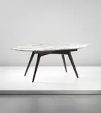 Ico Parisi, Dining table, private commission from Casa Galli, Milan, 1954, Marble, stained wood