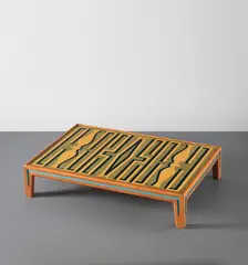 Serving tray by Gio Ponti, circa 1950, Painted cherry wood, cherry wood, sold Sep 2014