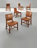 Kaare Klint, Set of six 'Red' dining chairs, model no. 3758, designed for the Danish Museum of Art and Design’s lecture room, Copenhagen