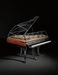 Poul Henningsen, Rare 'PH' Grand Piano, 1931, Painted wood, wood, acrylic, chromium-plated steel, lacquered steel, Niger leather