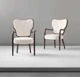 Vilhelm Lauritzen, Rare and important pair of armchairs, from the Royal Suite, Radiohuset (National Broadcasting House), Copenhagen, 1938-1945, Rosewood, fabric
